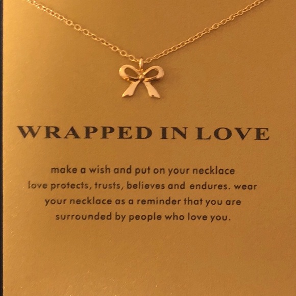 Salty Cold Brew Jewelry - Dainty “Wrapped in Love” Bow Pendant Necklace